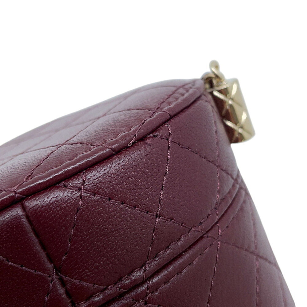 CHANEL Gold Lambskin Leather Logo Shoulder Bag - Picture 8 of 11